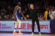 Draymond Green, left, and Steve Kerr